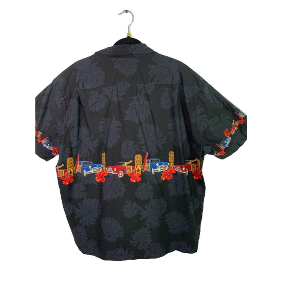 Bishop St. Apparel Mens 3XL Hawaiian Button Up Shirt Tiki Woody Surfer Vintage - Picture 5 of 9